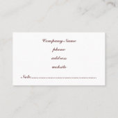 アクアチョコレート名刺 名刺 (裏面)