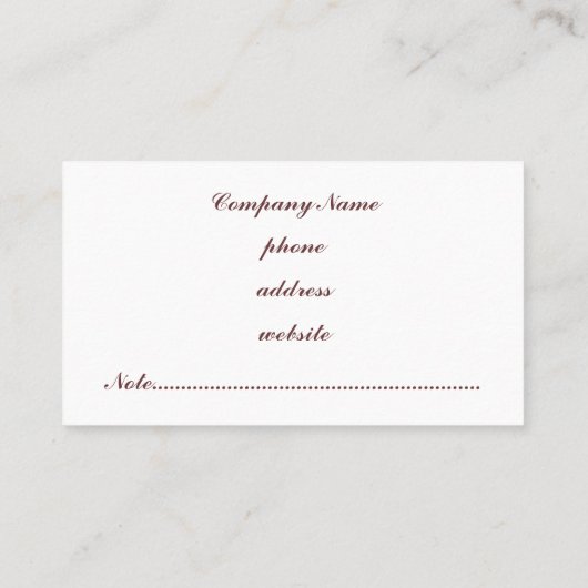 アクアチョコレート名刺 名刺 (裏面)