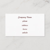 アクアチョコレート名刺 名刺 (裏面)