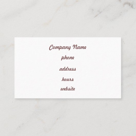 アクアチョコレート名刺 名刺 (裏面)