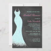 アクアチョークブライダルシャワー招待 招待状 (正面)