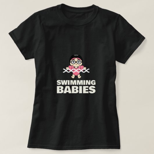 アクアティックセンターのスイミングレッスン 乳幼児の水泳 Tシャツ (デザイン正面)