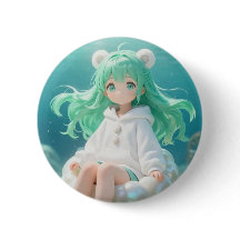 アクアティックミント: イリデッセンス上の白いパーカーの可愛い女の子
