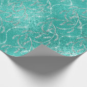 アクアティファニーミントローレルシルバーダイアモンド ラッピングペーパー (角)