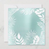 アクアティファニーメタルグリッタートロピックホワイトブルー 招待状 (裏面)