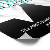 アクアティファニー赤ちゃんシャワーおむつラッフルサインのポスター ポスター (角)