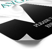 アクアティファニー赤ちゃんシャワー好意サインのポスター ポスター (角)