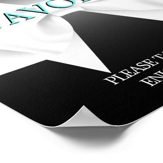 アクアティファニー赤ちゃんシャワー好意サインのポスター ポスター (角)