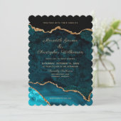 アクアティールジオードアゲートの結婚式 招待状 (スタンド正面)