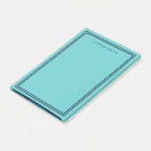 アクアティール(緑がかった色)とダブルネイビーブルー縁ど ポストイット (アングル)