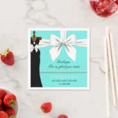 アクアティール(緑がかった色)エレガントダークエスニックティファニーベビーシャワー スタンダードカクテルナプキン (インサイチュ)