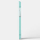 アクアティール（緑がかった色）エレガントミニマリストモノグラムと名前 Case-Mate iPhoneケース (裏面 / 左)