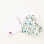 アクアティール（緑がかった色）クリームウォーターカラー絞り染め抽象芸術 ノートブック (内部)