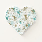 アクアティール（緑がかった色）クリームウォーターカラー絞り染め抽象芸術 ノートブック (裏面)