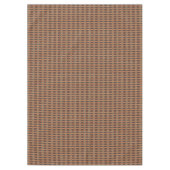 アクアティール(緑がかった色)グリーンオレンジタウペベージュトリバルアート テーブルクロス (正面)