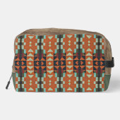 アクアティール（緑がかった色）グリーンオレンジタウペベージュトリバルアート ドップキット (裏面)