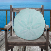 アクアティール(緑がかった色)サンドド航海のルコースタルシー ラウンドクッション