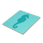 アクアティール（緑がかった色）シーホースデジタルモザイク タイル (側面)