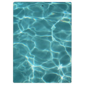 アクアティール（緑がかった色）スイミングプールウォーターフォト クリップボード (裏面)