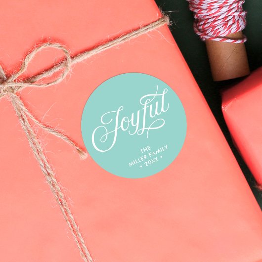 アクアティール（緑がかった色）スタイリッシュキュラシブジョイズホリデイ ラウンドシール