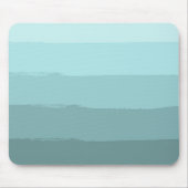 アクアティール(緑がかった色)ストライプ抽象芸術 マウスパッド (正面)