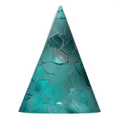 アクアティール（緑がかった色）ターコイズグラム パーティーハット (左)