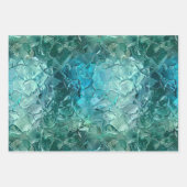 アクアティール（緑がかった色）ターコイズグラム ラッピングペーパーシート (正面3)