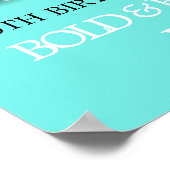 アクアティール(緑がかった色)ティファニーテーマパーティーウェルカムサイン ポスター (角)