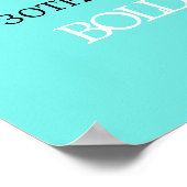 アクアティール（緑がかった色）ティファニーバースデーパーティーウェルカムサイン ポスター (角)