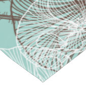 アクアティール(緑がかった色)フローラ輪郭パターン テーブルクロス (アングル)