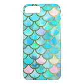 アクアティール(緑がかった色)ブルーウォーターカラーマーメイドパタはかりで測ーン Case-Mate iPhoneケース (裏面)