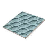 アクアティール（緑がかった色）ブルーシーシェル タイル (側面)