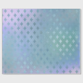アクアティール（緑がかった色）ブルーパステルグラデーションパープルクリスタルフェア ラッピングペーパー (フラット)
