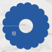 アクアティール(緑がかった色)ブルーヒトデ珊瑚wカスタム ワイングラスタグ (裏面)