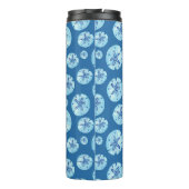 アクアティール(緑がかった色)ブルー砂ドル水カラーカスタム タンブラー (裏面)