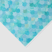 アクアティール(緑がかった色)マーメイドはかりで測フィッシュはかりで測パターン 薄葉紙 (詳細)