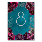 アクアティール（緑がかった色）メルロジュエル結婚トーンのテーブル番号 テーブルナンバー (裏面)