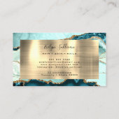 アクアティール(緑がかった色)及び金ゴールドアゲート名刺 名刺 (裏面)