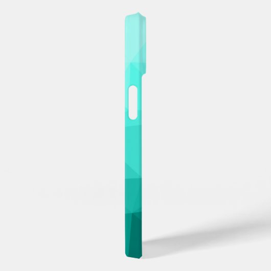 アクアティール(緑がかった色)幾何学的メッシュグラデーションパターン Case-Mate iPhoneケース (裏面 / 右)