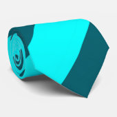アクアティール(緑がかった色)斜ストライプの結 ネクタイ (ロール)