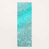 アクアティール（緑がかった色）海グリッター#1 ヨガマット (正面)