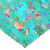 アクアティール（緑がかった色）深い海絵画抽象芸術  テーブルクロス (アングル)