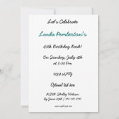 アクアディスコレトロパーティ招待状 招待状 (裏面)