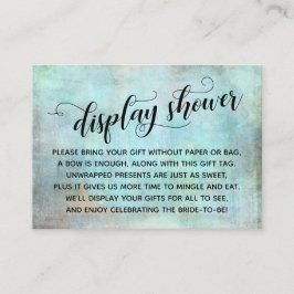 アクアディスプ動揺してレイNoラップブライダルシャワーカード エンクロージャーカード