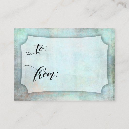 アクアディスプ動揺してレイNoラップブライダルシャワーカード エンクロージャーカード (裏面)