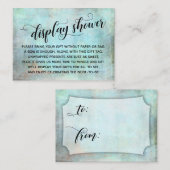 アクアディスプ動揺してレイNoラップブライダルシャワーカード エンクロージャーカード (正面/裏面)