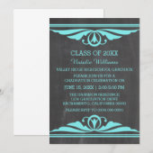 アクアデコシャルボード卒業招待状 招待状 (正面/裏面)