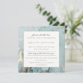 アクアデュスキーブルー金ゴールドアゲートグランド開店招待状 サンキューカード (スタンド正面)