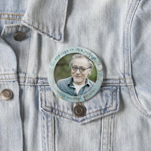 アクアデュスキーブルー金ゴールド瑪瑙悔やみや弔慰記念写真 缶バッジ (インサイチュ)