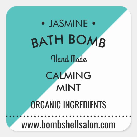 アクアトライアングルモダン製品ラベル スクエアシール (正面)